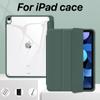 Leather Case for IPad Pro 12.9in 4/5/6th 11in 2/3/4th with Pencil Holder Transparent Case for IPad 5/6/7/8/9/10th Air4/5 Mini6 Protection Cover
