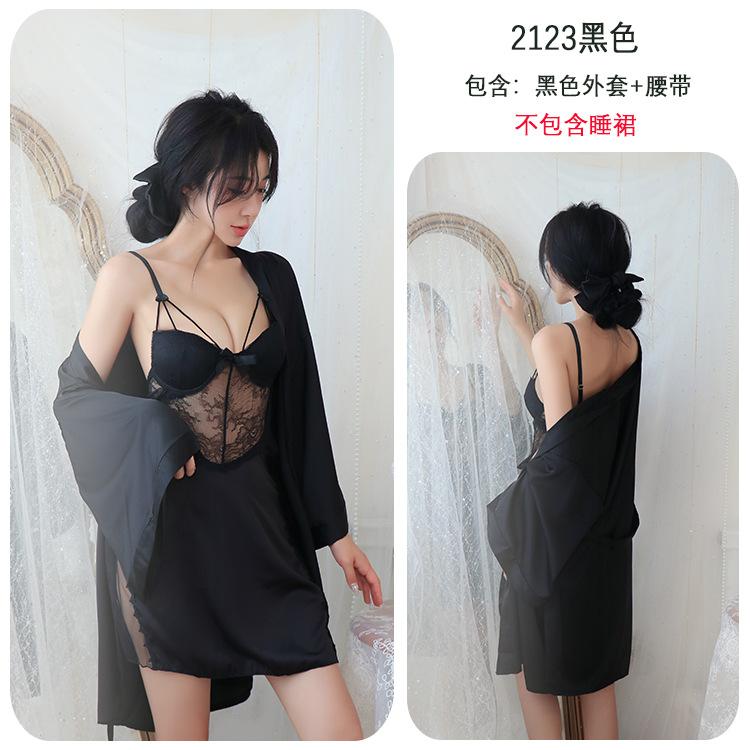 Сексуальное нижнее белье женская сексуальная пижама женский летний халат кружевной ажурный комплект ночной рубашки