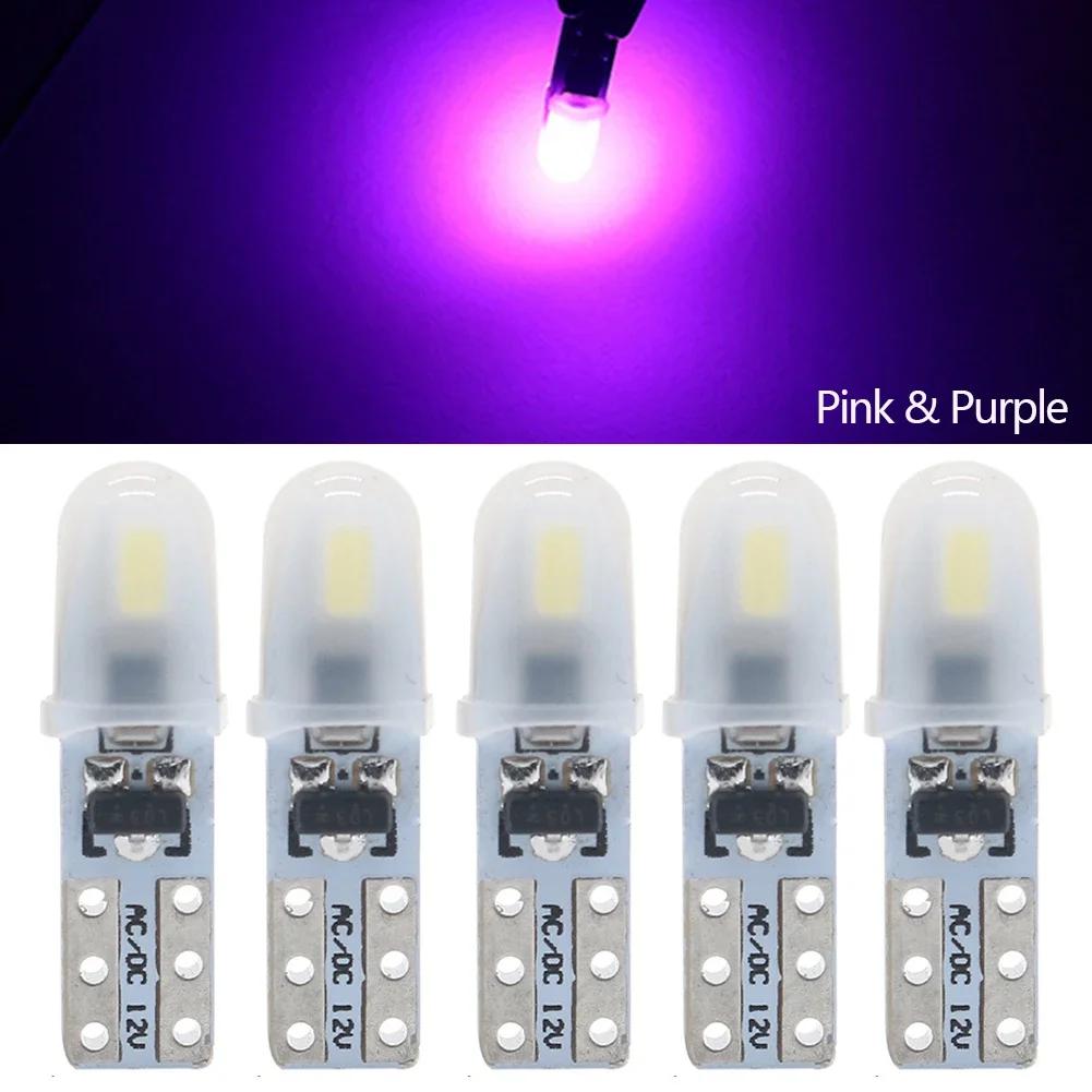 5/10 шт. Светодиодная автомобильная лампа T5 W3W W1.2W Индикатор Приборная панель Клиновая лампа Автомобильный сигнальный свет 12 В Поддерживается дропшиппинг