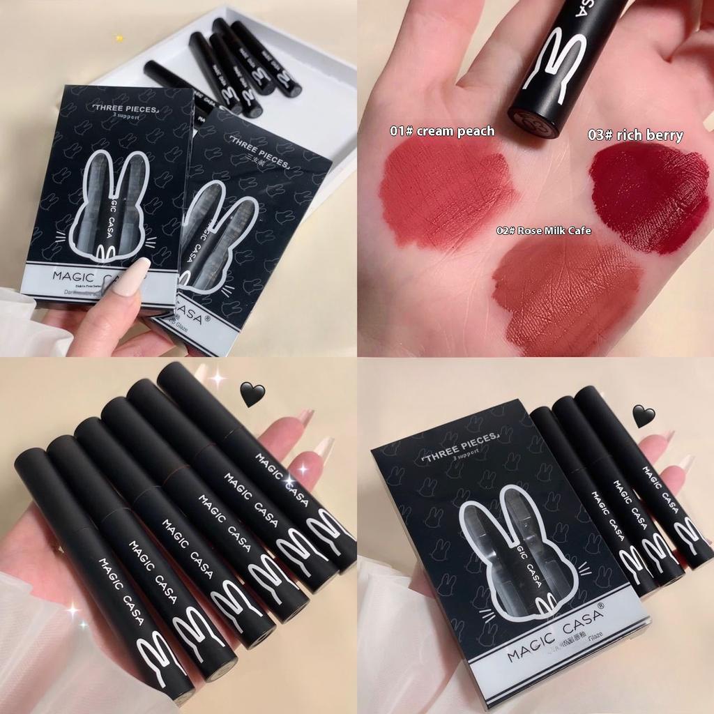 6 шт. матовая помада для губ Dark Rabbit Series Lip Mud, набор для женской губной помады