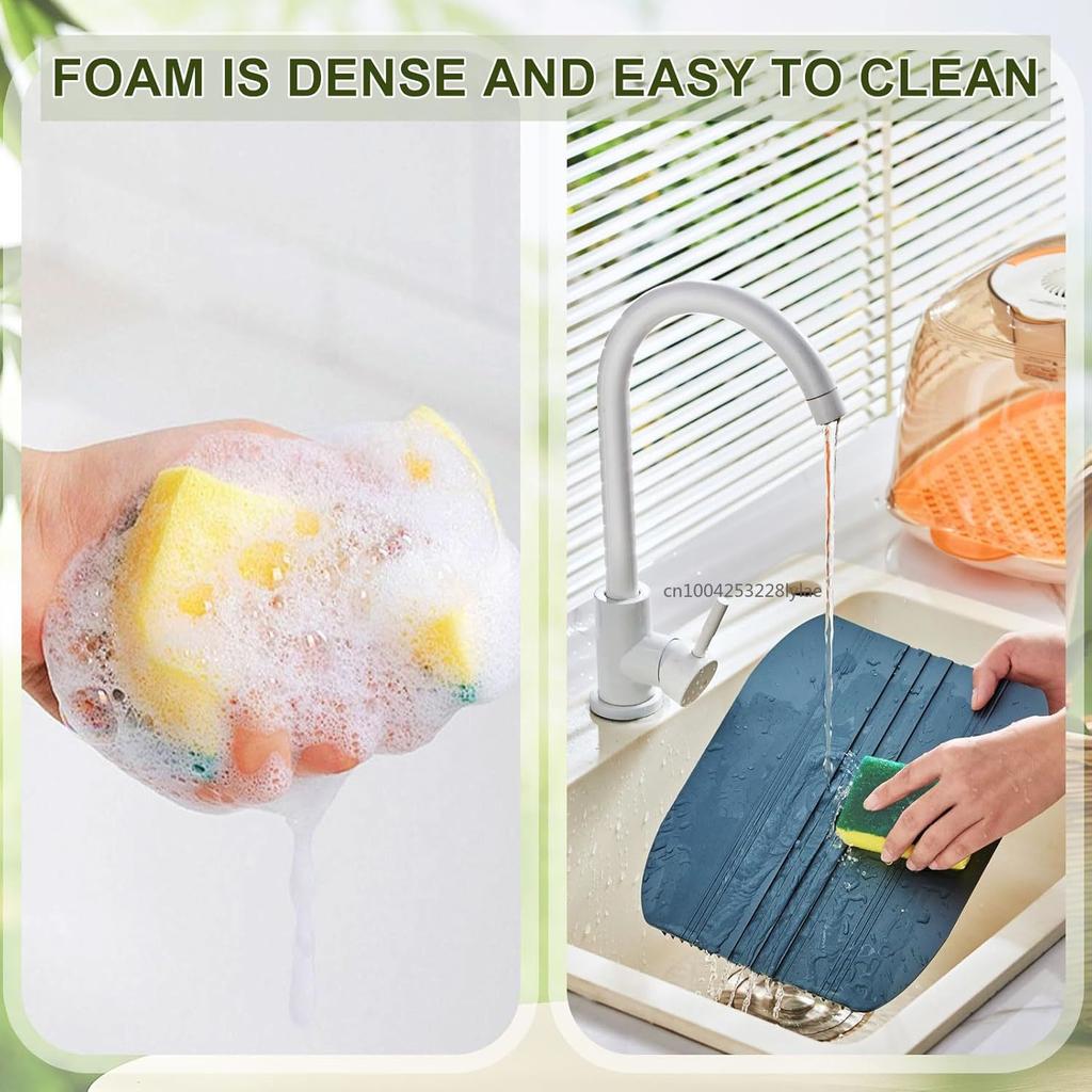 Губки для мытья посуды с высокой степенью впитываемости Magic Clean Pot Rust Stain Sponge Brush Kitchen Grease Cleaner Home Tools