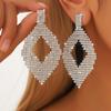 2 шт. женские модные медные инкрустированные серьги-гвоздики с геометрическим узором и бриллиантами для карнавала, банкета, вечеринки, фестиваля, наряда, подарка