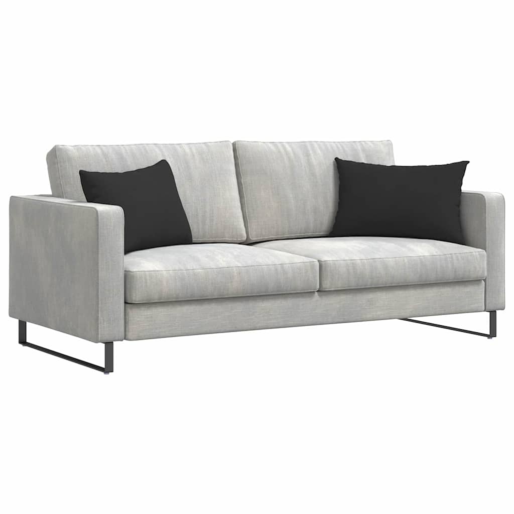 Sofa Cushions 2 Pieces Black 60 x 40 cm Fabric
