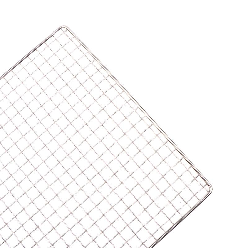Решетка для кемпинга из нержавеющей стали, сетчатые подкладки, портативная квадратная сетка для гриля, для приготовления на огне, для путешествий на открытом воздухе, для пикника, для барбекю