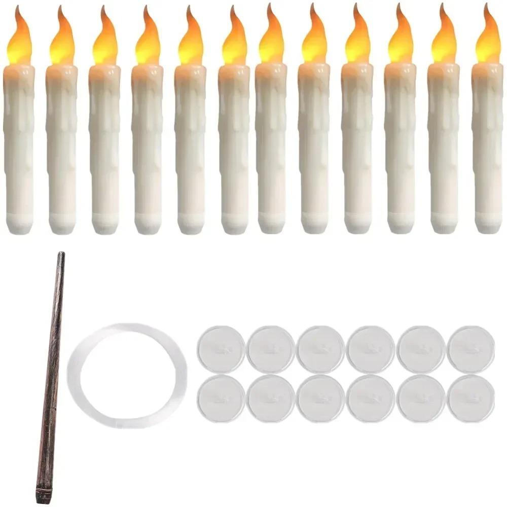 Flameless Flickering Taper Candles With/without Remote Control Timer Dimmer Battery Operated Candlesticks for Christmas Wedding