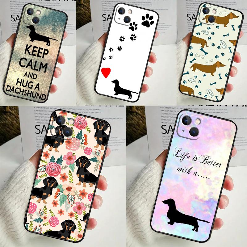 Sausage Dog Dachshund Quotes Phone Case For iPhone 14 13 12 11 16 15 Pro Max Plus Mini 7 8 X XR XS Max Soft Cover
