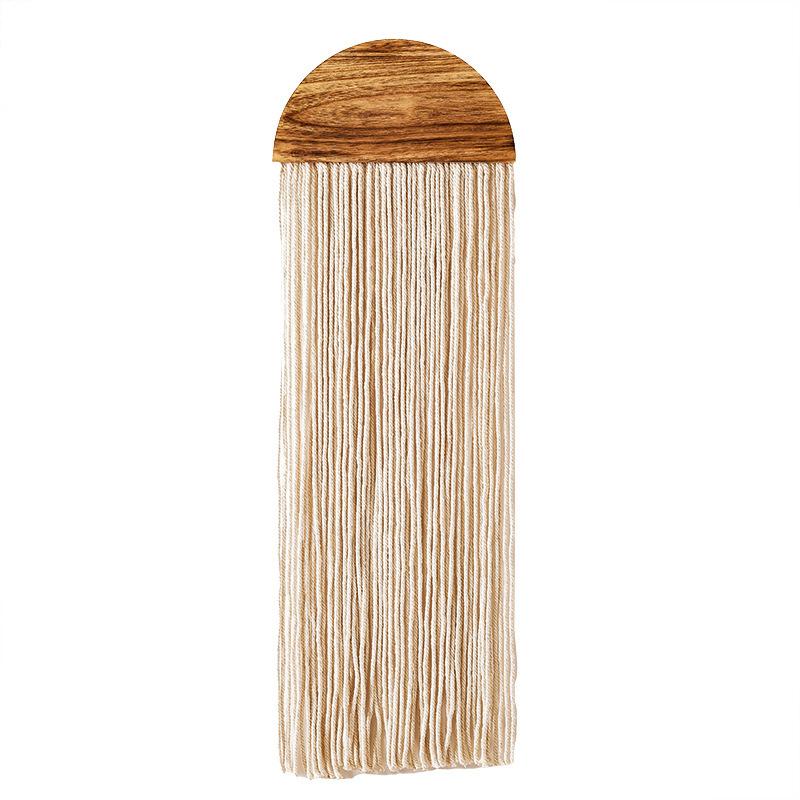Nortic ручной работы деревянный полукруг тканый макраме настенный гобелен с кисточками фон стены дома гостиная домашний декор