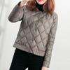Women's Winter Simple Warm Jacket Thin Light Jacket Female Short Coat Autumn Parkas