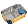 304 Stainless Steel Food Storage Container with Dividers Meal Box Portable Lunch Box for Office and Outdoor Use