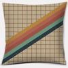 Retro Rainbow Geometric Color Series Pillow Cover Gift Home Office Decoration Bedroom Sofa Car Cushion