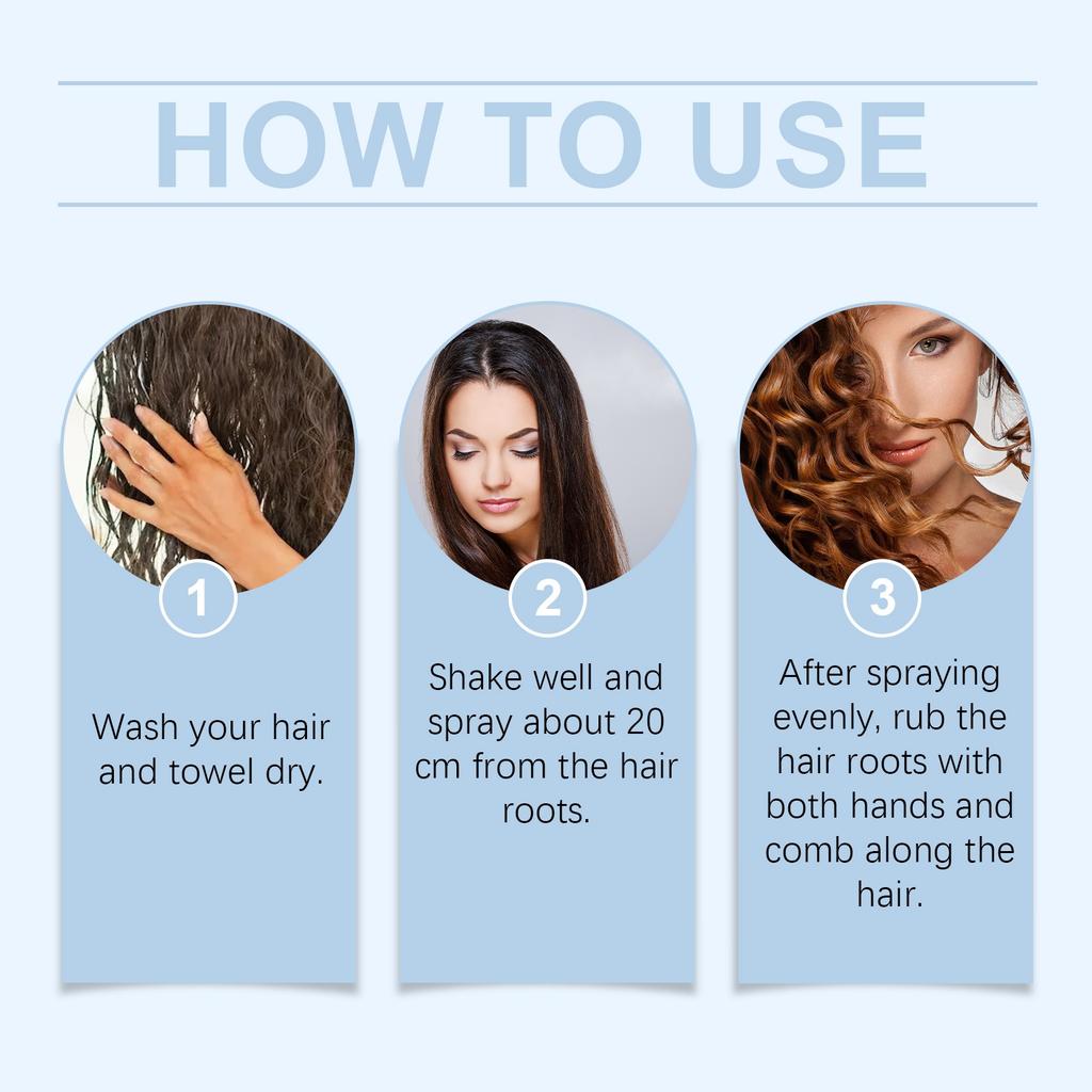 Curl Volumizing Spray Styling Spray Adds Volume And Curves Long-lasting Hold Increases Elasticity,100ml