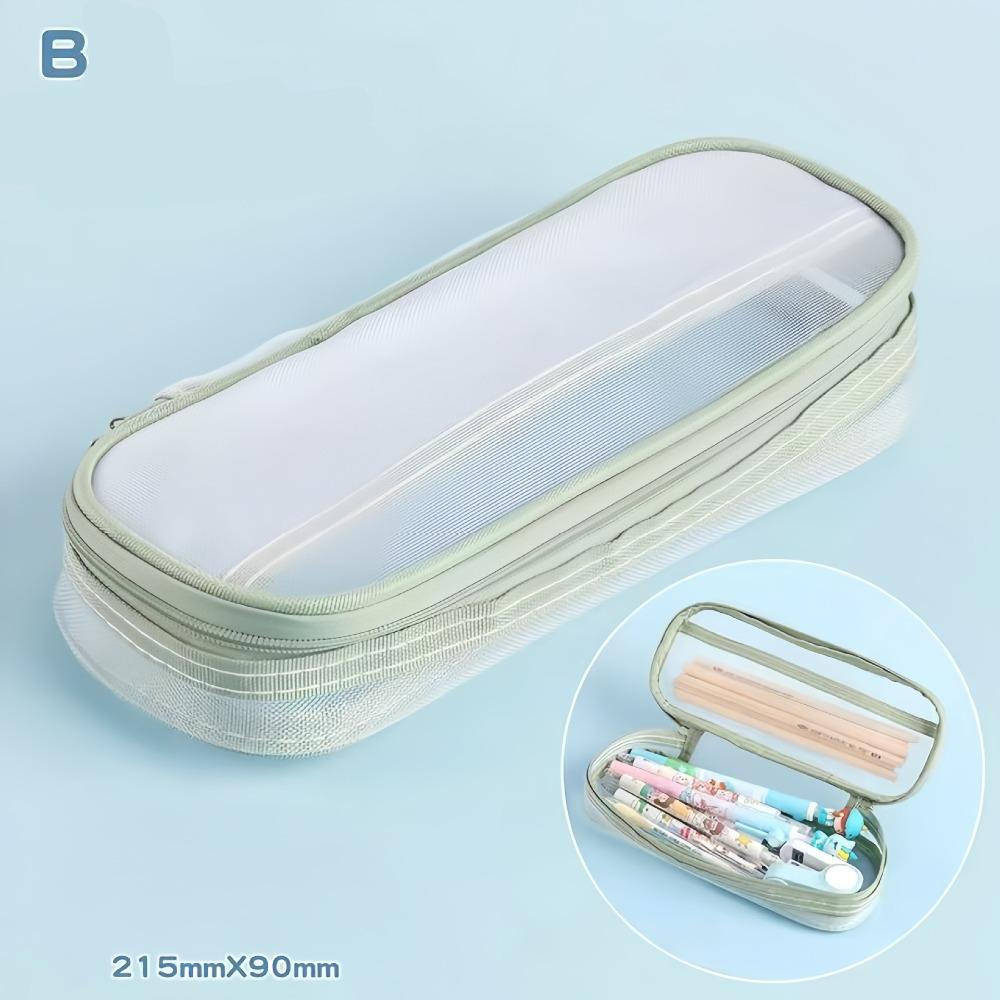 Легкий сетчатый пенал большой емкости эстетическая сумка для студентов канцелярские принадлежности