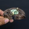 Индийский моховой агат Драгоценные камни Чистая медная проволока Обернутая манжета/браслет ручной работы