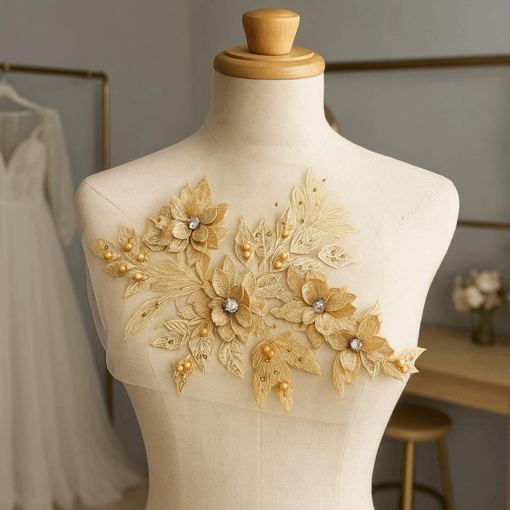 Элегантная нашивка с вышивкой пайетками, вышивка цветов, аппликация для одежды, шитье