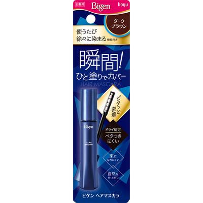 Тушь для ресниц hoyu Bigen Hair темно-коричневого цвета Временный краситель для седых волос Краситель для седых волос Вытащите расческу. *Если расческа вытащена полностью