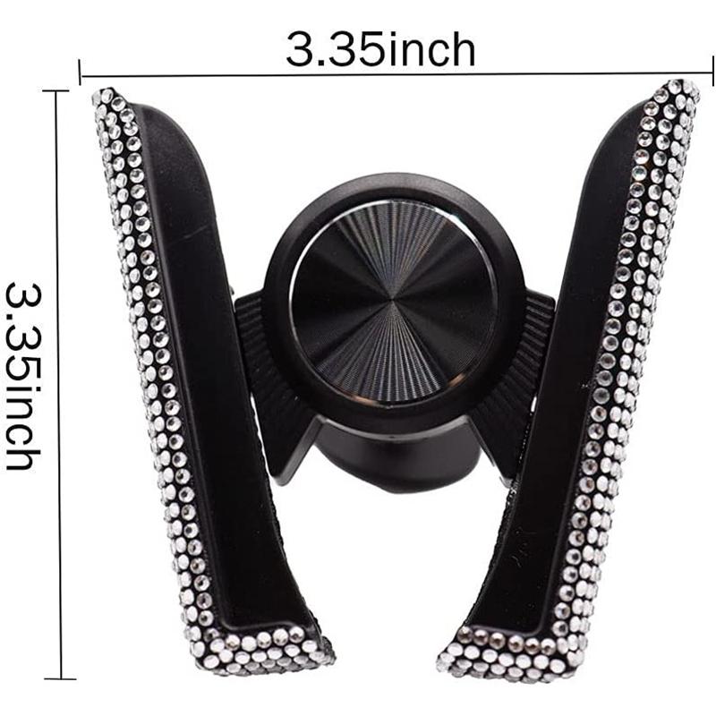 Автомобильный держатель для телефона, женский кристалл с бриллиантами, автомобильное крепление для вентиляционного отверстия, зажим, держатель для мобильного телефона, подставка в автомобильном кронштейне, аксессуары для интерьера