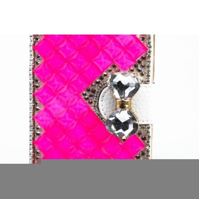 Housse Porte-cartes Clip Ceinture Rotatif 360 Étui Fermeture Magnétique pour => HTC DESIRE 326G > Noir