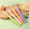 1 шт., силиконовая столовая посуда для кормления детей, нескользящая детская ложка для обучения с ящиком для хранения
