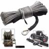 1/4'' X 50' 7700LBs Synthetic Winch Line Cable Rope W/ Sheath For Car ATV UTV Jeep Grey