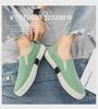 Men's Spring 2024 White Casual Slip-On Canvas Sneakers, Breathable Old Beijing Style