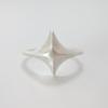 vacactsilver one pointed cross ring