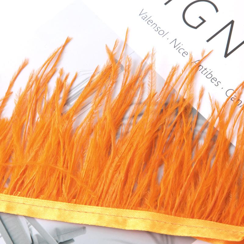 Платье из страусиных перьев 8-10 см, модное украшение, ткань с перьями и кисточками, аксессуары для одежды 