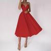 Женское сексуальное струящееся платье-миди на бретельках, весна-лето, разные цвета, повседневное платье для вечеринки, для трансграничной торговли