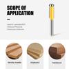 6 Фрезерная фреза с подшипником для обрезки кромок, фреза для деревообработки с подшипником, фреза для обрезки кромок, двухлезвийная прямая фреза, фрезерная фреза для деревообработки