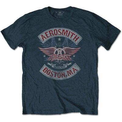 Мужская футболка с лицензированным изображением группы Aerosmith, Стивена Тайлера и Джо Перри, Бостон, Массачусетс.