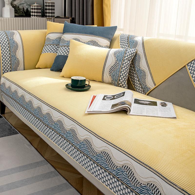 Подушка для дивана, простая нескользящая зимняя подушка, кожаный чехол для дивана, чехол для четырех сезонов, ткань синели