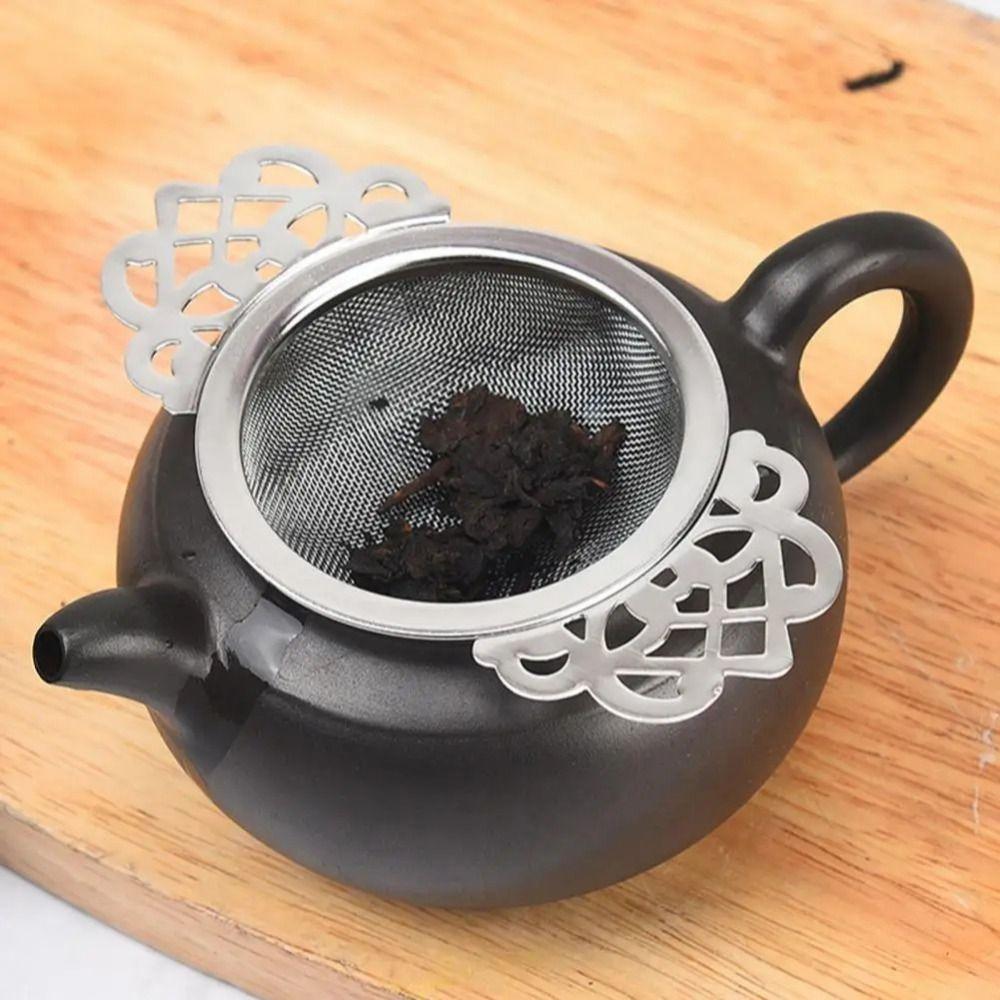 Stainless Steel Hanging Tea Strainer Fine Mesh Lace Tea Infuser Double Ear Tea Filter Teaware