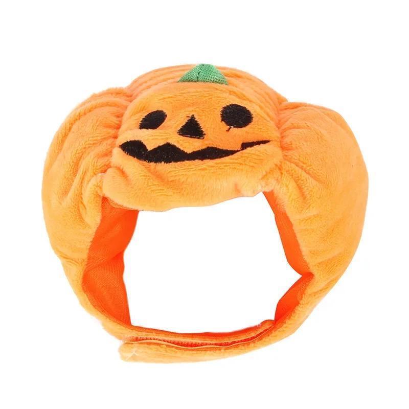 Halloween Pet Cat Dog Pumpkin Hat Halloween Ghost Day Decorative Supplies Small Medium And Large Dogs Teddy Fadou Headgear