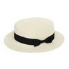 Round Flat Caps Women Large Brim Straw Bowler Boater Sun Hat Ladies Summer Beach Travel Solid Sunhat