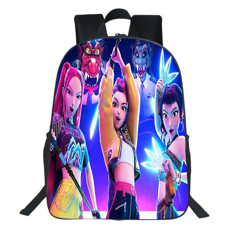 Demon Hunters Student & Kids 40CM Backpack - KPop Huntress Twin Shoulder Bag CLE