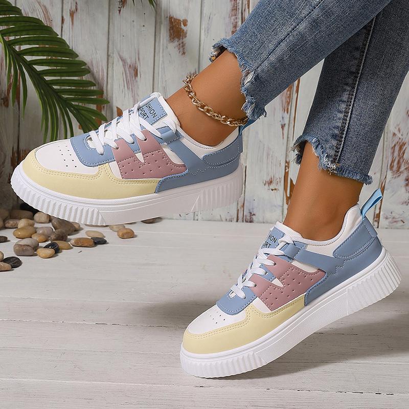 Kawaii разноцветные кроссовки на платформе женские осенние толстые кроссовки Harajuku для студентов повседневные туфли из вулканизированной кожи из искусственной кожи