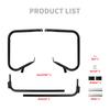 Motorcycle Rear Saddlebag Bracket Guard Black Support Bar For Harley Touring Ultra Classic Electra Glide FLHTCU 1997-2008