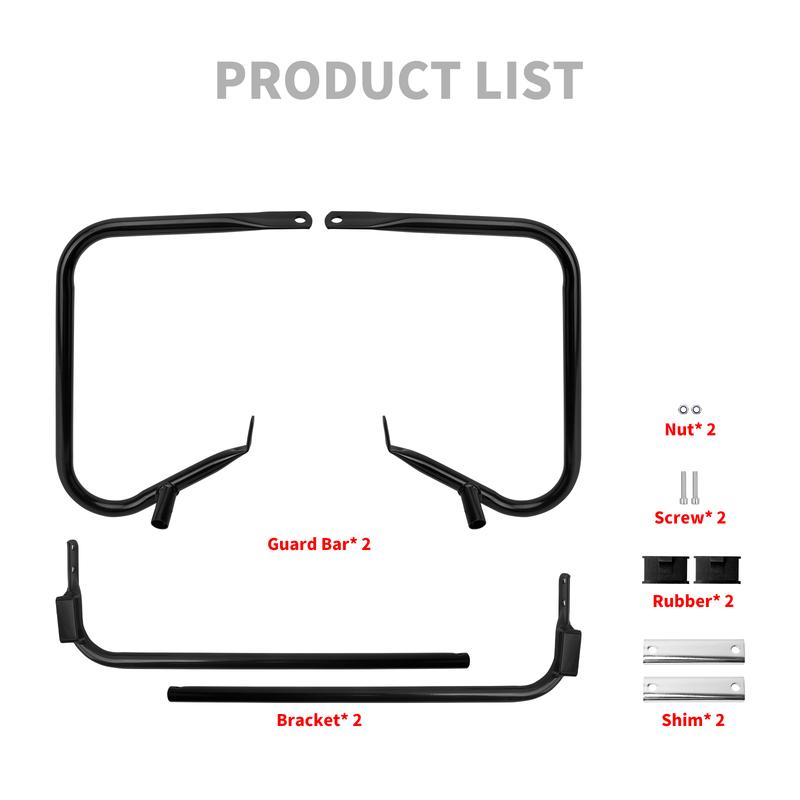 Motorcycle Rear Saddlebag Bracket Guard Black Support Bar For Harley Touring Ultra Classic Electra Glide FLHTCU 1997-2008