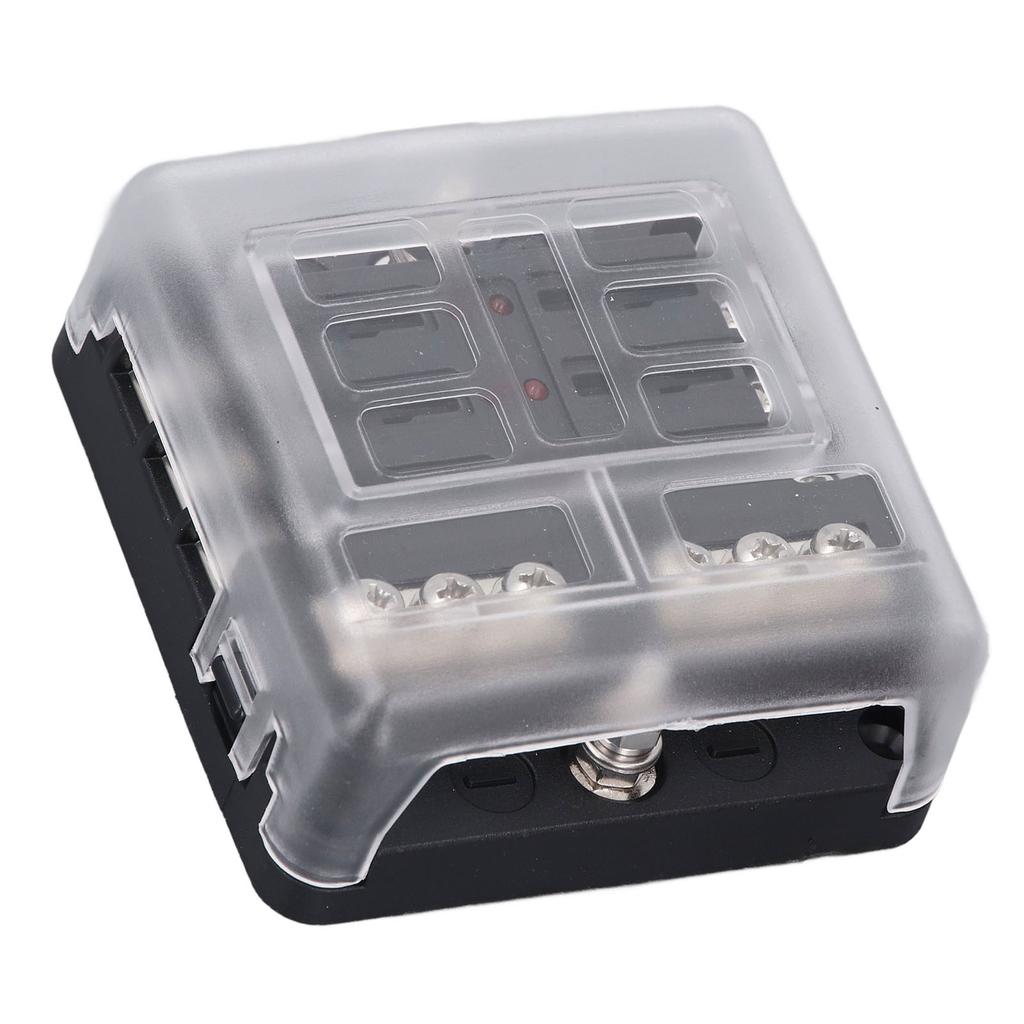 DC12V 24V Fusing Box 6 Way Water Proof Fusing Holder Block with LED Indicator for Automotive Truck