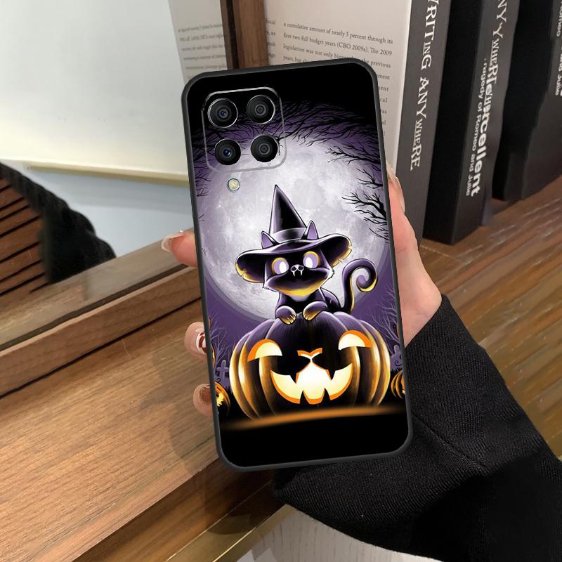 Witch Black Cat Case For Samsung Galaxy M13 M53 M51 M31 M11 M14 M34 M54 M12 M32 M52 M16 M36 M56 M15 M35 M55