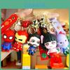 Очаровательный мультяшный брелок для пары Человек-паук Marvel, резиновые аксессуары для ключей