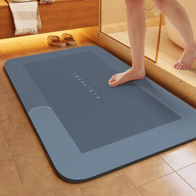 Export quick-drying diatom mud floor mat, water-absorbing non-slip foot mat, household bathroom door carpet, bathroom floor mat
