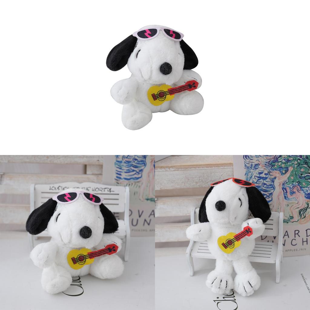 Плюшевая брелок-подвеска Snoopy с гитарой, наполненная мягким полипропиленовым хлопком, для детей и коллекционеров