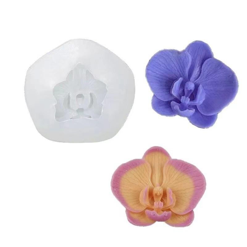 3D имитация орхидеи силиконовая форма кухонный инструмент для выпечки роза цветок фаленопсис помадка шоколадное желе торт декор гипсовая форма