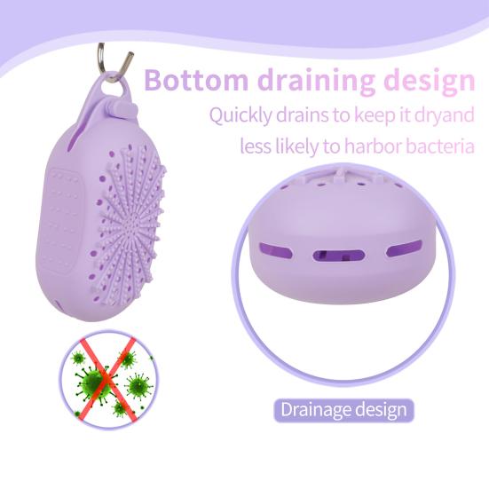 Силиконовый мешочек для мыла с дренажными отверстиями, дизайн с кнопкой, двусторонний отшелушивающий мешочек для мыла, кармашек для хранения мыла, мочалка для душа