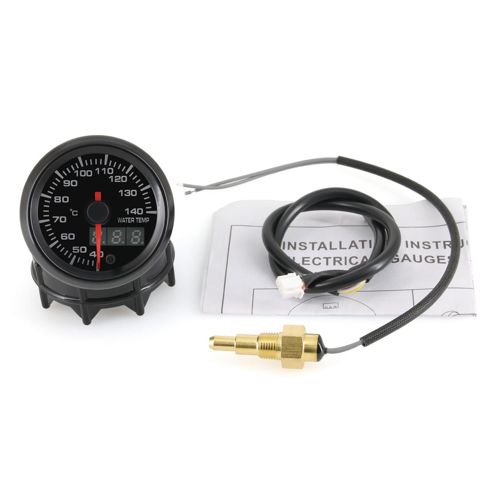 52 мм светодиодный автомобильный счетчик температуры воды / температуры масла / вольтметр / вакуум / датчик наддува / тахометр / давление масла PSI с датчиком для 12 В