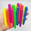 5PCS Colored Caterpillar Pull Worm Noodle Fidget Toys Stretch String TPR Rope Anti Stress String Stress Relief Autism Vent Toys