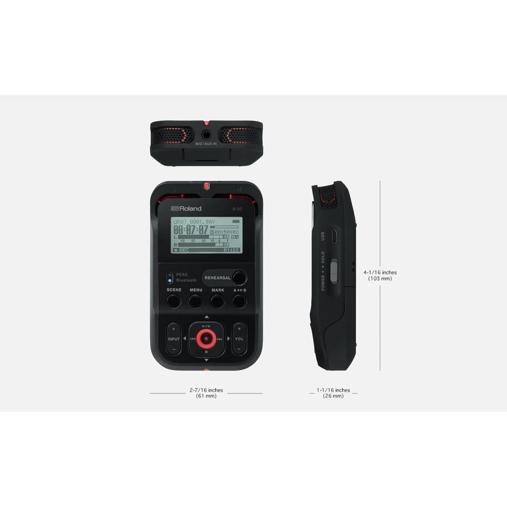 Roland High Resolution Audio RecoRdeR Черный R 07 Bk