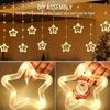 Christmas Ring Curtain Light Leather Thread Creative Pendant LED Light String Holiday Bedroom Atmosphere Christmas Curtain Light