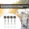 Модный блестящий декоративный набор крепежа для номерного знака: Болты, Винты и Колпачки. Подходит для Мотоцикла, Автомобиля. Надежный Комплект Крепежа