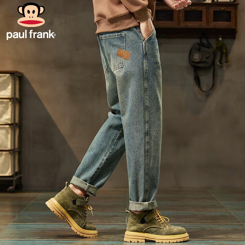 paul frank Мужские демисезонные джинсы из денима прямого кроя свободного силуэта